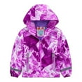 thumbnail image 1 of WOLLED Boys Girls Rain Jackets Toddler Waterproof Hooded Raincoats for 3-10 Years Old Fleece & Lining Hooded Windbreaker, 1 of 9