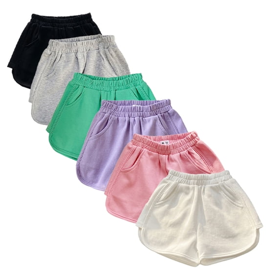 WOLLED Boys Girls Sweat Sweatpants Shorts for Kids Fashion Shorts Baby Versatile Casual Sweat Pants Elastic Shorts for 1-9 Years