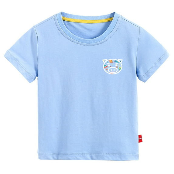 WOLLED Boys Tops Tees for Kids Toddler Short Sleeve Tops T-Shirt 1-10Y Baby Basic Pullover T-Shirt Fashion Versatile T-Shirt Tops
