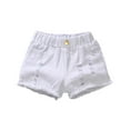 thumbnail image 1 of WOLLED Denim Shorts for Girls Boys Toddler Kids Summer Solid Color Jeans Shorts Kids Casual Sweat Pants for 3-11Y, 1 of 9