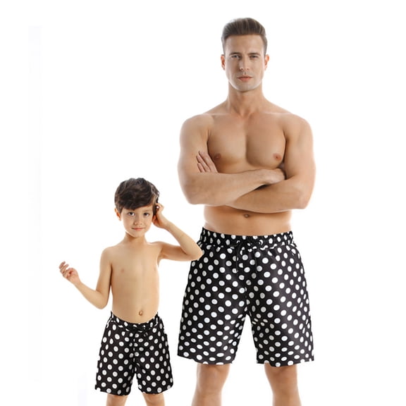 WOLLED Father Son Matching Swim Trunks, Matching Swim Shorts, Dad Son Matching Swim Trunks