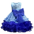 thumbnail image 1 of LYMAYTER Girls Sleeveless Party Dresses Kids Baby Bowtie Tutu Birthday Outfit Dress Toddler Princess Wedding Evening Gown for 3-8 T, 1 of 9