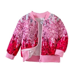 Eye-Catching Gradient Vibrant Sequin Zip-Up Jacket Eye-Catching Gradient Vibrant Sequin Zip-Up Jacket
