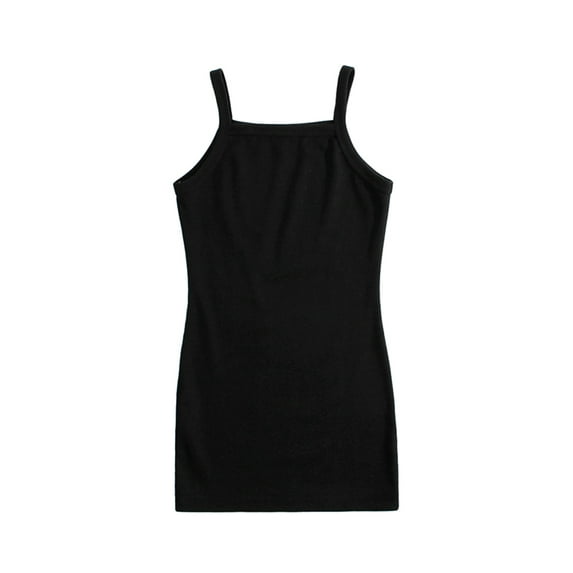 WOLLED Girls' Sleeveless Dresses,Summer Lightweight Spaghetti Strap Dresses for Baby Kids 2-8 Years Old