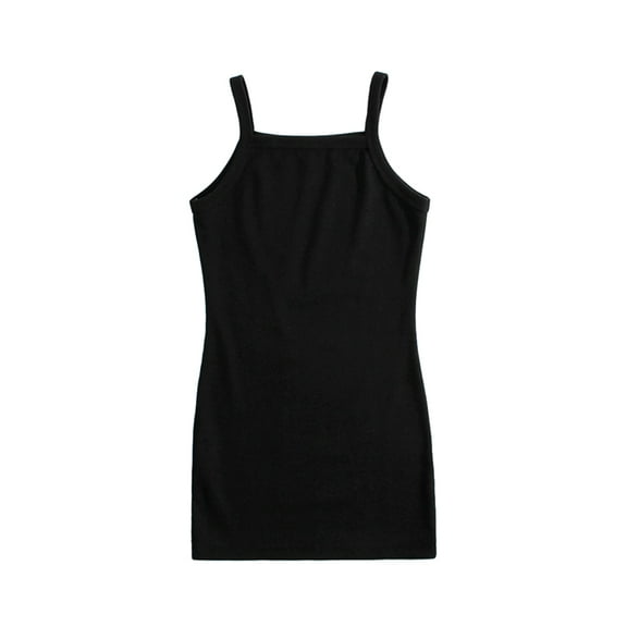 WOLLED Girls' Sleeveless Dresses,Summer Lightweight Spaghetti Strap Dresses for Baby Kids 2-8 Years Old