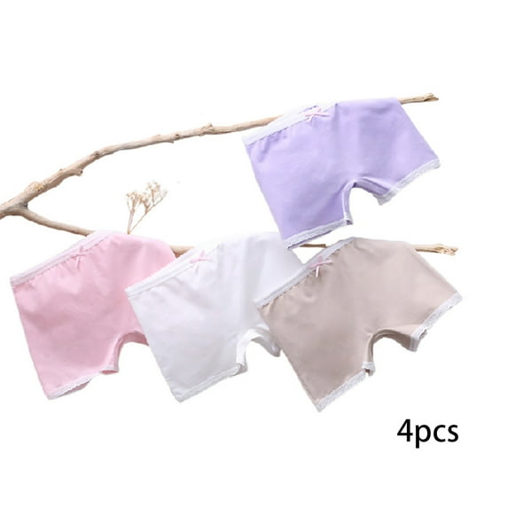 WOLLED Girls Underwear Boxers and Briefs for Toddler Kids 3-12T Teen Summer Cozy Cotton Shorts Comfort Shorts