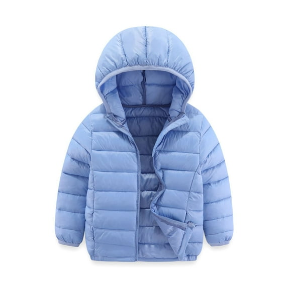 WOLLED Hooded Outerwear for Boys Kids Toddlers Winter Lightweight Water-Resistant Jacket Outerwear Baby Packable Hooded Puffer Coat for 2-12Y