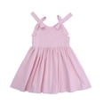 thumbnail image 1 of WOLLED Infant Girls Sleeveless Halter Princess Kids Baby Dress Summer Solid Color Casual Dress for Babies and Kids 6 Months - 6 Years, 1 of 9