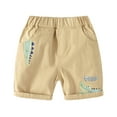 thumbnail image 1 of WOLLED Kids Baby Boys Cotton Shorts Summer Folded Hem Elastic Waist Pants for Toddler Cartoon Printing Casual Sweat Shorts 1-6T, 1 of 9