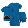 thumbnail image 1 of WOLLED Kids Baby Boys Cotton T-Shirt Outfit Summer Crewneck Short Sleeve Tees Tops 2PCS Set Toddler Casual Tees Shirt for 2-8 T, 1 of 9