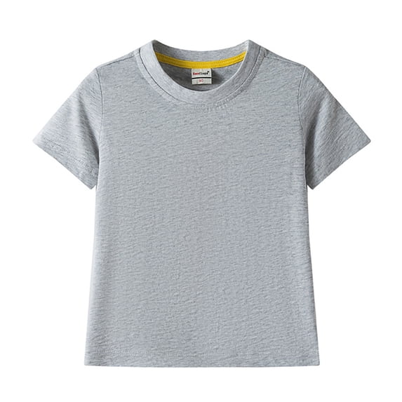 WOLLED Kids Baby Boys Cotton Tank T-Shirt Toddler Solid Color Short Sleeve Tees Shirt for 1-12 Years
