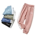 thumbnail image 1 of WOLLED Kids Baby Boys Girls Mosquito Proof Jogger Pants Toddler Summer Thin Harem Long Pants Solid Basic Indoor Cotton Sweatpants Casual Pure Cotton Jogger for 2-12T, 1 of 10