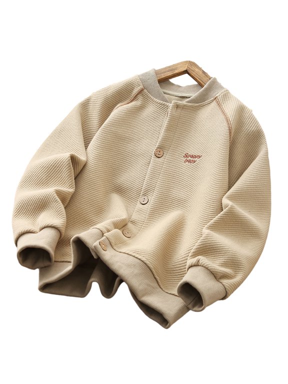 Kids Baby Boys Jacket Youth Solid Colour Casual Cardigan Outerwear Toddler Spring Fall Warm Jacket for 3-15 Years