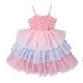 thumbnail image 1 of LYMAYTER Little Girls Halter Princess Dresses Kids Baby Birthday Party Skirt for 4-7 Years Toddler Summer Sweet Tutu Sundress Dress, 1 of 9