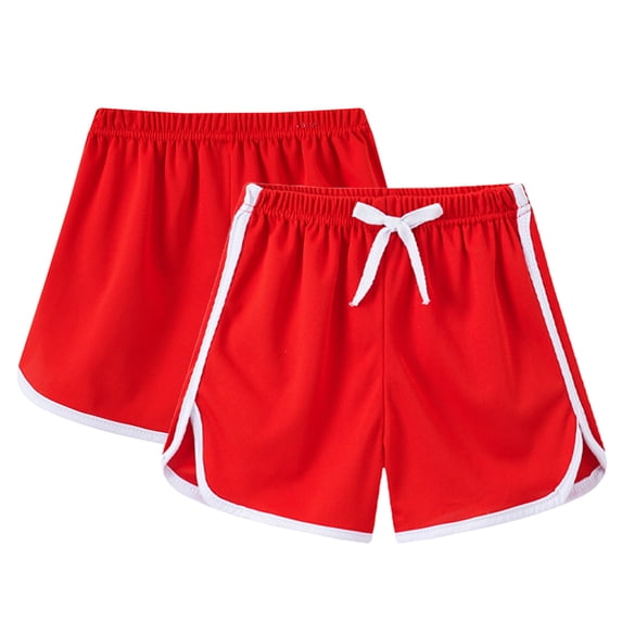 WOLLED Kids Baby Toddler Summer Swim Trunks Shorts for Boys Girls Casual Quick Dry Beach Shorts Solid Color Swim Shorts Soft Athletic Running Shorts with Elastic Waist,Size 2-8Y