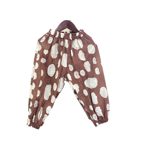 WOLLED Kids Boys Girls Casual Pants Teenagers Cotton Printed Trousers Toddler Anti-Mosquito Lantern Pants for 1-15 Years