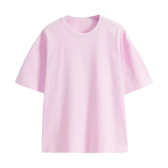 WOLLED Kids Boys Girls Crewneck T-Shirt Tops 3-14Y Youth Cotton Pullover Toddler Casual Summer Tees