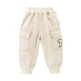 thumbnail image 1 of WOLLED Kids Boys Girls Fleece Jogger Sweat Pants Toddler Winter Warm with Pocket Casual Trousers for 1-7 Years, 1 of 9