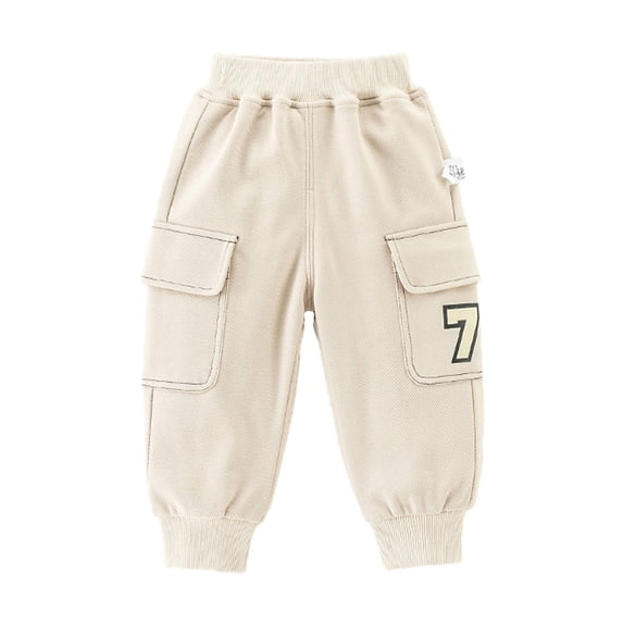 WOLLED Kids Boys Girls Fleece Jogger Sweat Pants Toddler Winter Warm with Pocket Casual Trousers for 1-7 Years