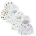 thumbnail image 1 of WOLLED Kids Boys Girls Hooded Sunscreen Jacket Toddler Summer Printed Long Sleeve Sunscreen Clothing for 1-8 T, 1 of 9