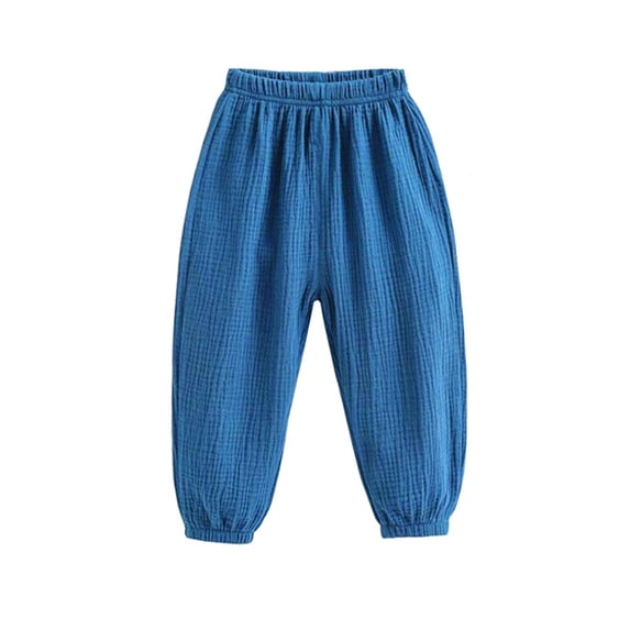 WOLLED Kids Boys Girls Long Trousers Summer Anti-Mosquito Lantern Pants Toddler Cotton Casual Sweat Pants for 1-8 T