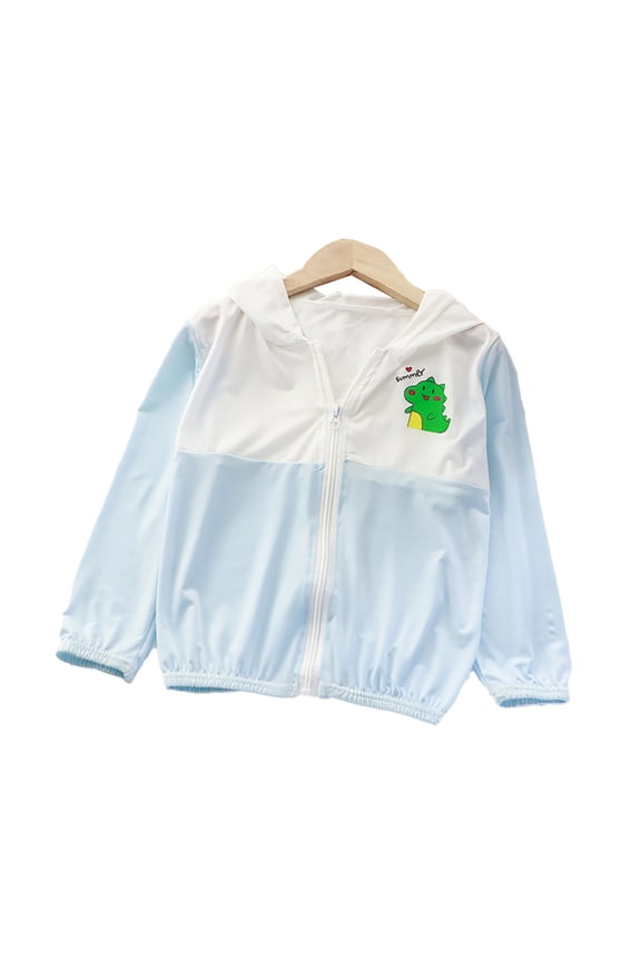 Kids Boys Girls Summer Sun Protection Jacket Toddler with Pocket Long Sleeve Beach Sun Shirt for 1-10 Yearss