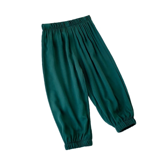 WOLLED Kids Boys Girls Thin Pants Youth Summer Soft Trousers Toddler Cotton Lantern Pants for 1-14 Years