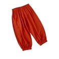 thumbnail image 1 of WOLLED Kids Boys Girls Thin Pants Youth Summer Soft Trousers Toddler Cotton Lantern Pants for 1-14 Years, 1 of 10