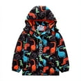 thumbnail image 1 of WOLLED Kids Boys Jacket Toddler Windproof Waterproof Mid-Length Coats Boys Hooded Warm Outerwear for 3-10 Years, 1 of 9