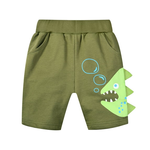 WOLLED Kids Boys Printed Shorts Toddler Elasticated Waist Five Points Pants for 1-9 Years Casual Shorts