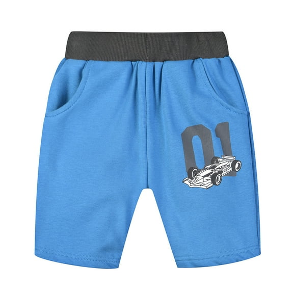 WOLLED Kids Boys Printed Shorts Toddler Elasticated Waist Five Points Pants for 1-9 Years Casual Shorts