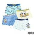 thumbnail image 1 of WOLLED Kids Boys Underwear Soft Panties 4 Pack Toddler Cute Printed Four Corners Shorts Teenagers Cotton Boxer Briefs for 2-18 T, 1 of 9