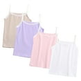thumbnail image 1 of WOLLED Kids Girls Cotton Tank Undershirts (Multipack) Toddler Cute Flower Spaghetti Strap Bottoming Shirt for 3-8 Years, 1 of 9