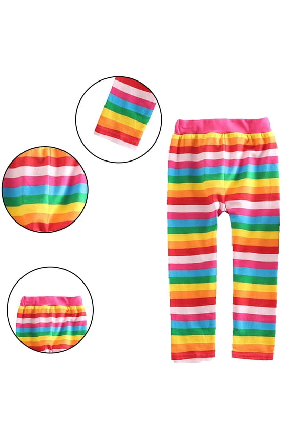 Kids Girls Rainbow Leggings Pants for Toddler 2-8 Years Old,Spring Leg Casual Leggings Long Pants
