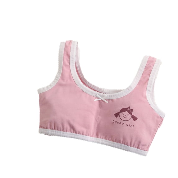 WOLLED Kids Girls Tanks Underwear Toddler Summer Cotton Bras Teenagers Comfortable Workout Underwear for 7-12 T