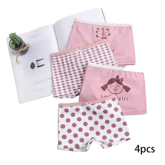 WOLLED Girls Underwear Boxers and Briefs for Toddler Kids 3-12T Teen Summer Cozy Cotton Shorts Comfort Shorts
