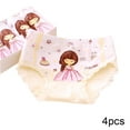 thumbnail image 1 of WOLLED Kids Girls Underwear Triangle Panties 4 Pack for 2-12T Four Seasons Boxer Briefs for Toddler Cute Printing Four Corners Shorts Boxer Jock for Girls, 1 of 9