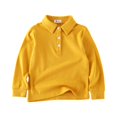 thumbnail image 1 of WOLLED Kids Lapel Long Sleeve Top Bottom Spring Basic Top Bottom Kids Clothes for Boys Girls 1-9 Years, 1 of 6