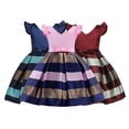 thumbnail image 1 of WOLLED Kids Prom Ball Gown Dress for Girl Tutu Flower Princess Party Dress Toddler Stripes Bridesmaid Ball Gown 3-10T, 1 of 11