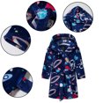 thumbnail image 1 of WOLLED Kids Solid color Bathrobe Boys Girls Hooded Velvet Night-Robe 2-8Y Toddler Flannel Robe Pajamas Single-Layer Double-Sided Soft Pjs Sleep, 1 of 9
