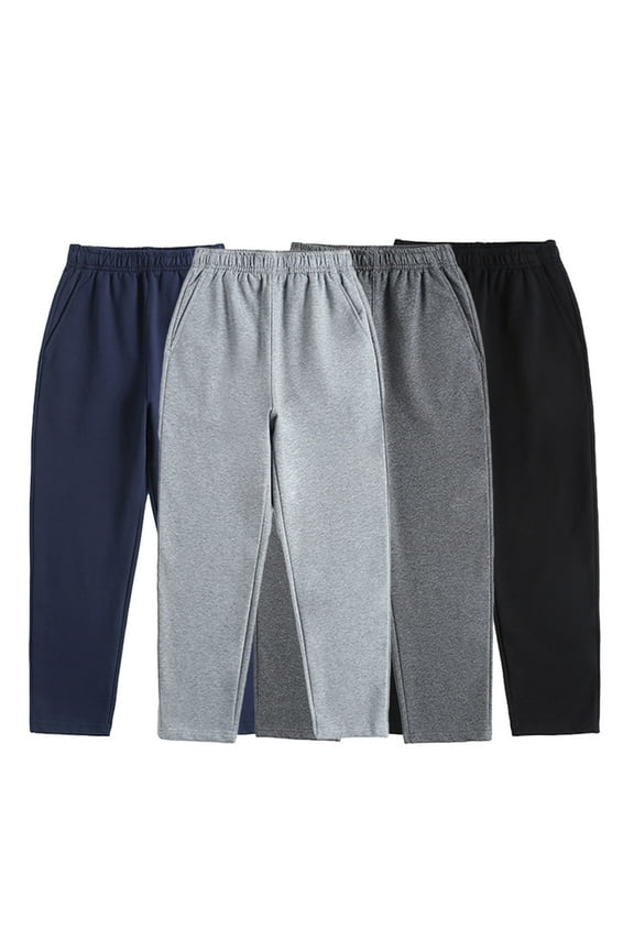 Kids Toddler Boys Girls Jogger Pants Youth Spring Summer Solid Colour Cotton Casual Straight Trousers for 4-14 Year