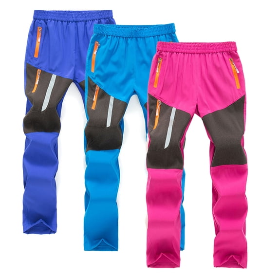 WOLLED Kids Toddler Boys Girls Spring Fall Cargo Joggers Pants Youth Quick Dry Hiking Lightweight Pants for Sports Outdoor with Zipper Pockets 3-13T