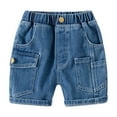 thumbnail image 1 of WOLLED Kids Toddler Boys Jeans Shorts 1-6 T Baby Elastic Denim Shorts Toddler Casual Pants, 1 of 9