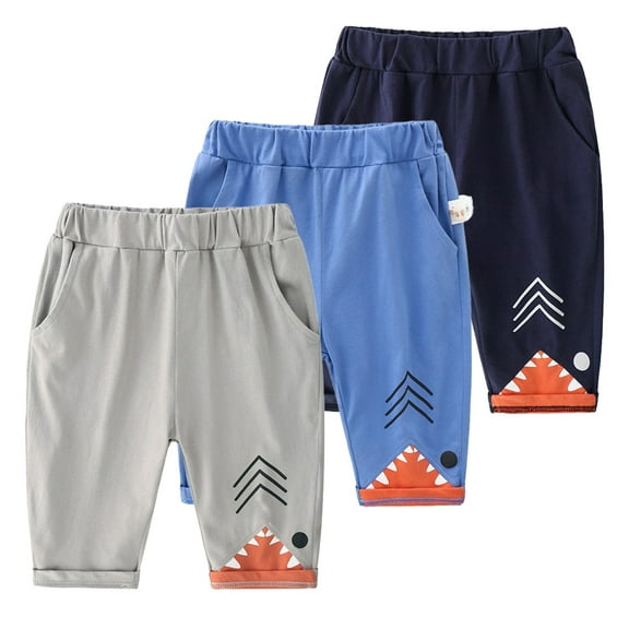 WOLLED Kids Toddler Boys Shorts Summer Cotton Seven Points Pants Baby Soft Casual Shorts for 1-8 Years