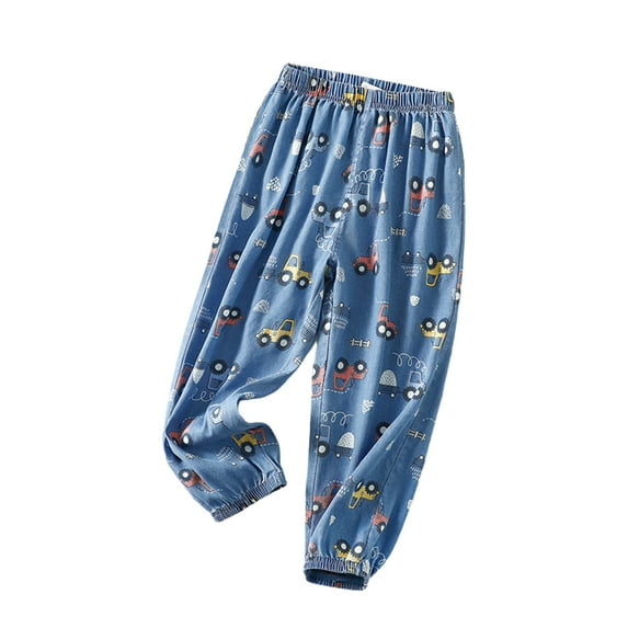 WOLLED Kids Toddler Girls Boys Denim Pants Toddler Tencel Jogging Sweat Pants Boys Summer Elastic Waist Trousers for 2-9 Years