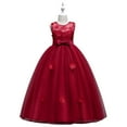 thumbnail image 1 of WOLLED Kids Toddler Girls Lace Sequins Dresses Youth Bowknot Party Princess Dress Little Girls Sleeveless Bridesmaid Tutu Dress for 5-16 Years, 1 of 9