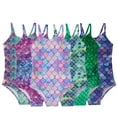 thumbnail image 1 of WOLLED Kids Toddler Girls One Piece Swimsuits Sport Halter Swimwear Beach Bathing Suit 5-12T, 1 of 10