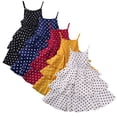 thumbnail image 1 of WOLLED Kids Toddler Polka Dot Princess Dress for Girls Summer Sleeveless Party Dresses Pleated A-Line Layer Dress 3-12T, 1 of 11