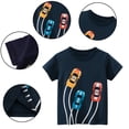 thumbnail image 1 of WOLLED Kids Toddler Short Sleeve Tee for Boys Summer 100% Cotton T Shirts Baby Cartoon Crewneck Blouse Tops 1-9 Years Old, 1 of 10