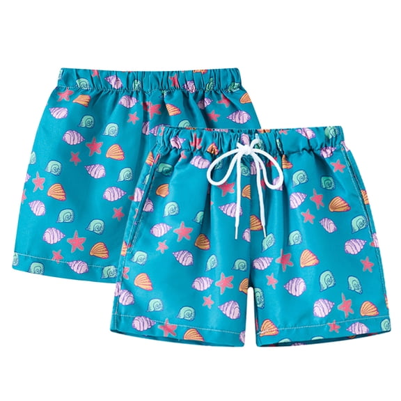 WOLLED Kids Toddler Summer Board Shorts for Boys Girls Quick Dry Prints Swim Trunks Cartoon Swim Shorts Beach Shorts Athletic Running Shorts 2-8 Years